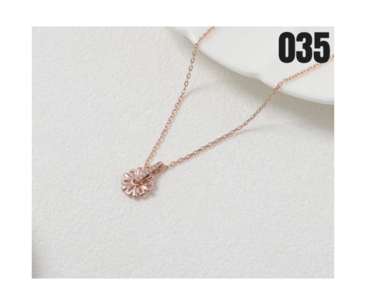 【15p】雛菊綻放項鍊-玫瑰金 1入 