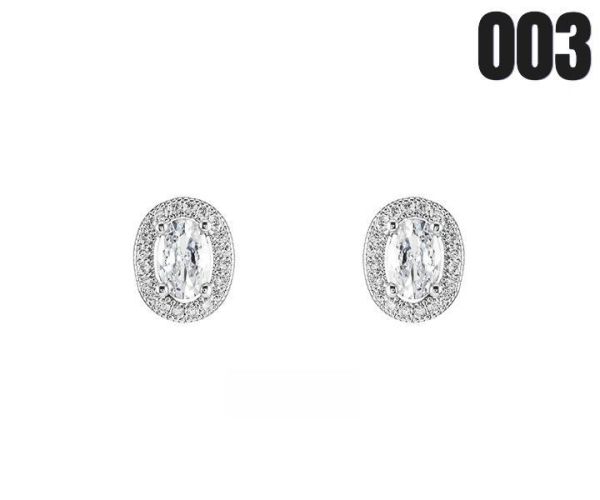 【15p】圓鑽女神夾式耳環-銀 1對 