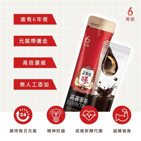 【正官庄】韓版 高麗蔘精 EVERYTIME(10ml*30包) 