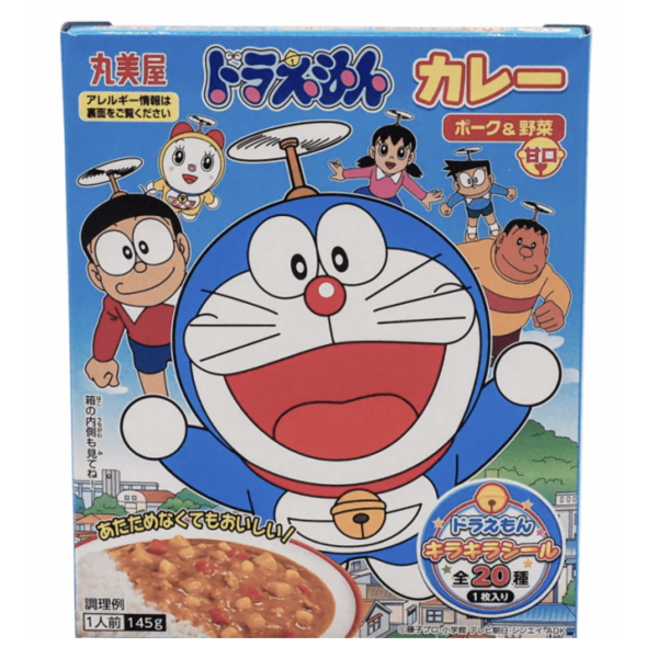 日本丸美屋 小叮噹野菜甘口風味咖哩[附貼紙] (145g/盒) 