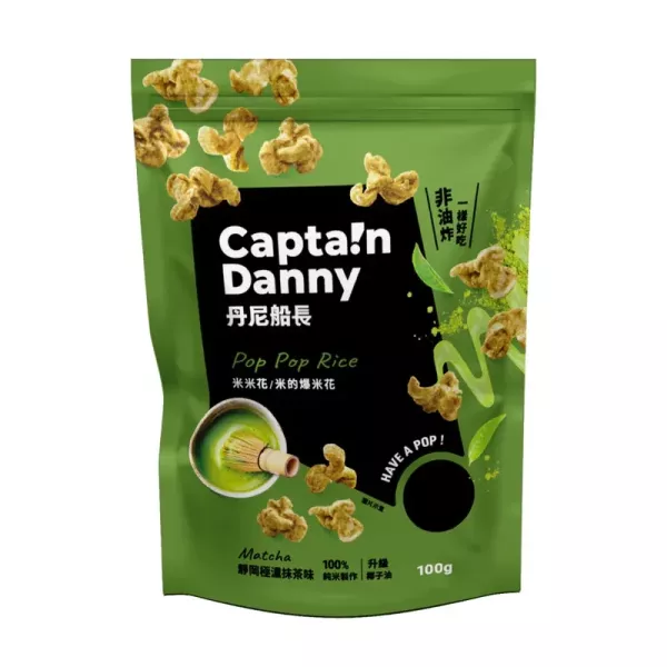 【丹尼船長】米米花_靜岡極濃抹茶味(奶素)100g/包 
