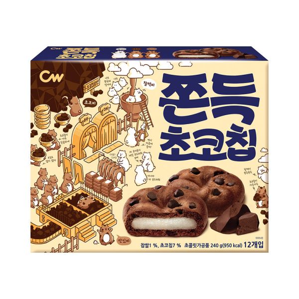 CW可可豆風味麻糬餅240g 