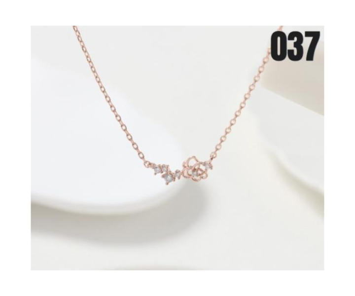 【15p】窗外玫瑰項鍊-玫瑰金 1入 