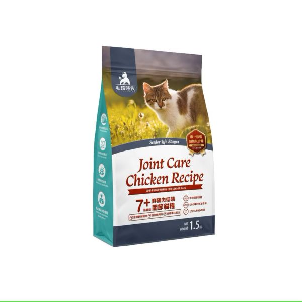 【毛孩時代】7+鮮雞肉低磷關節貓糧1.5kg(關節) 