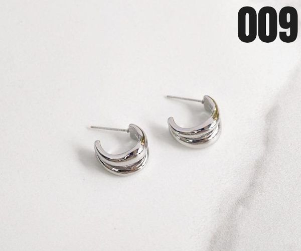 【15p】金屬感線條耳環 1對 