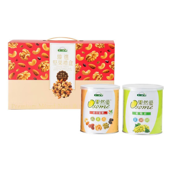 統一生機 臻選堅果禮盒 (綜合堅果360g+葡萄乾400g) 