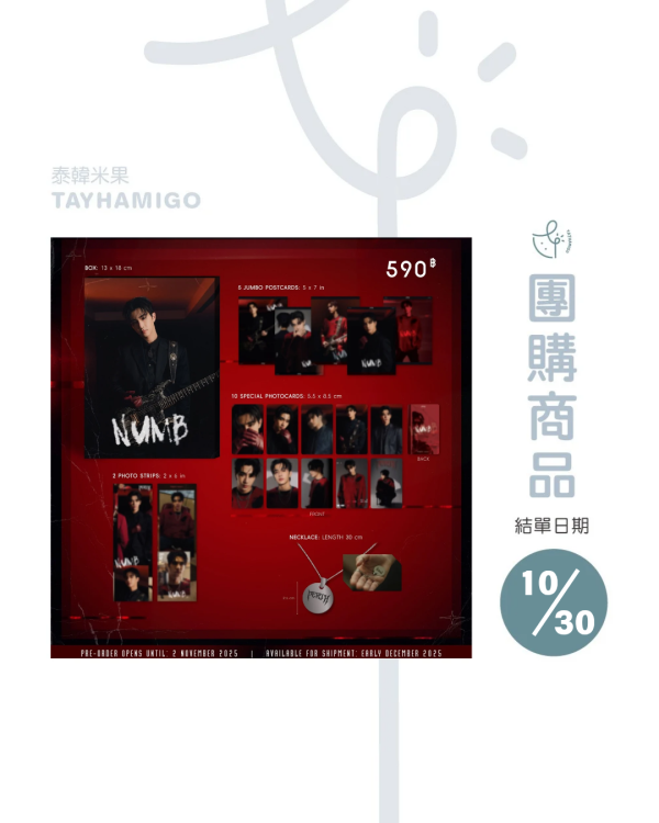 團購10/30結單 | GMMTV SHOP NUMB PHOTO SET | PERTH TANAPON｜泰韓米果 