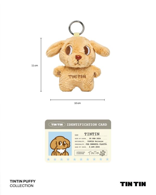 團購8/3結單｜Pooh品牌TINTIN  TINTIN PUFFY DOLL KEYCHAIN｜泰韓米果 