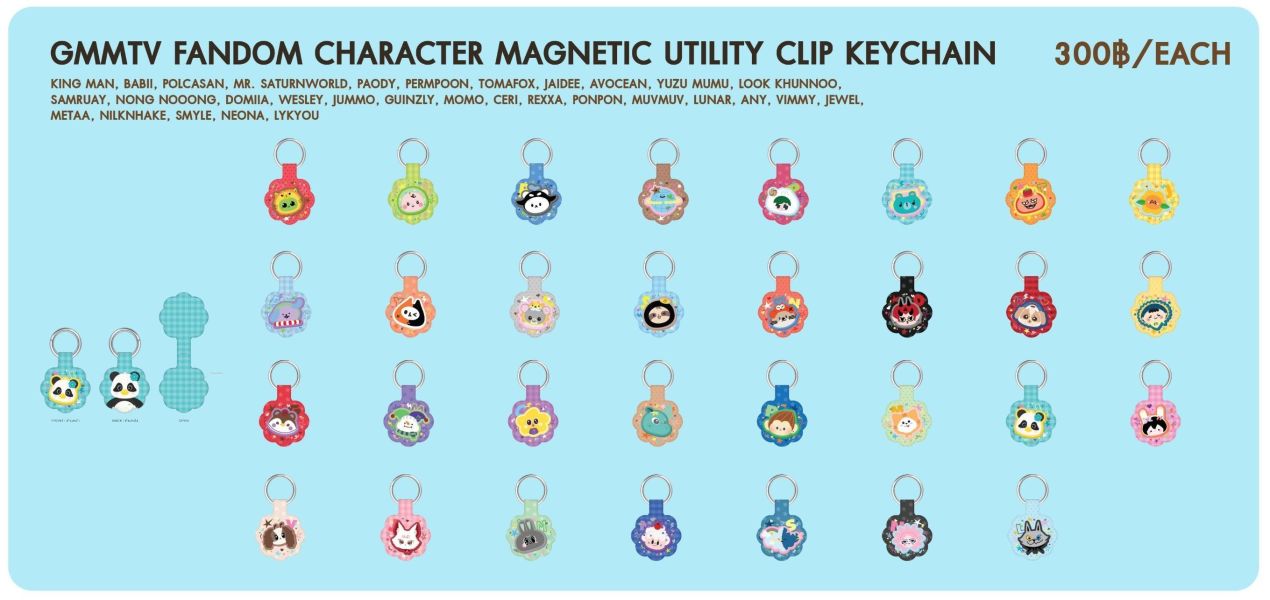 線下代購8/1結單｜GMMTV 2026國際小說節｜娃多磁吸吊飾FANDOM CHARACTER MAGNETIC UTILITY CLIP KEYCHAIN｜泰韓米果 