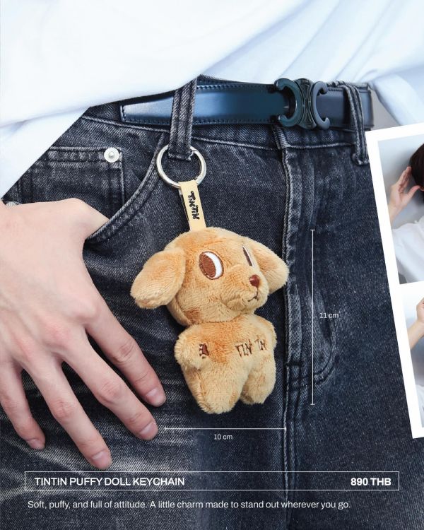 團購8/3結單｜Pooh品牌TINTIN  TINTIN PUFFY DOLL KEYCHAIN｜泰韓米果 