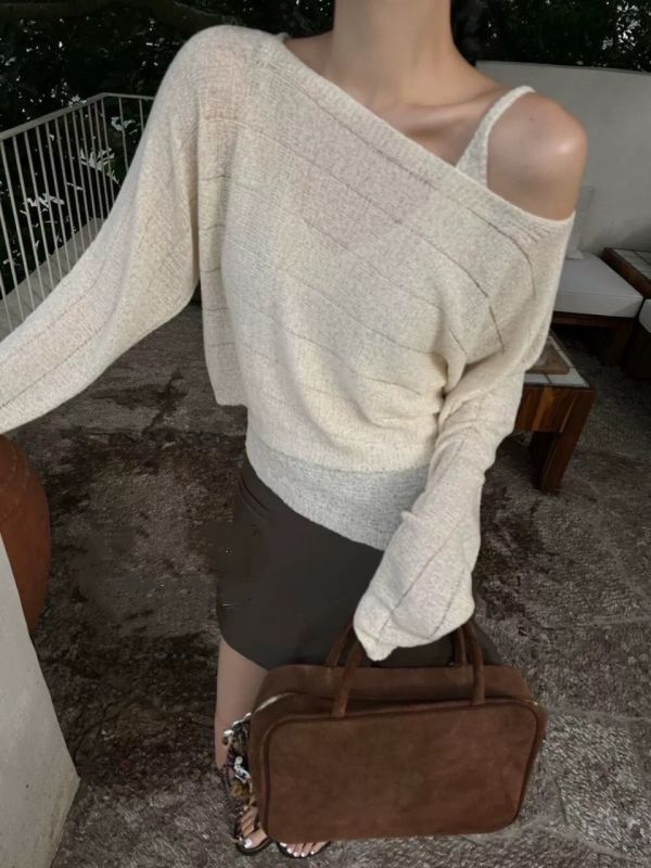 鏤空針織兩件式上衣 針織上衣