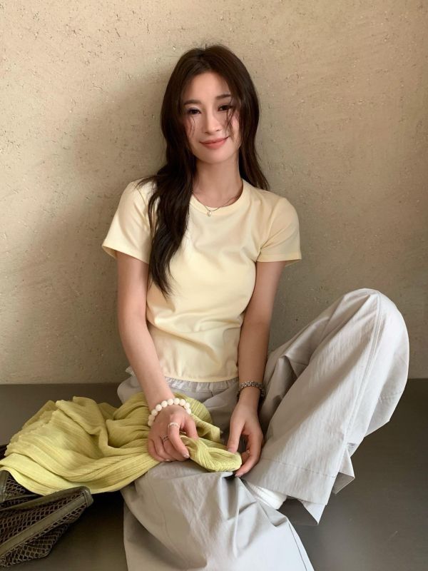 荷葉邊拼紗Tee｜溫柔仙氣・修飾身形・甜美百搭款 