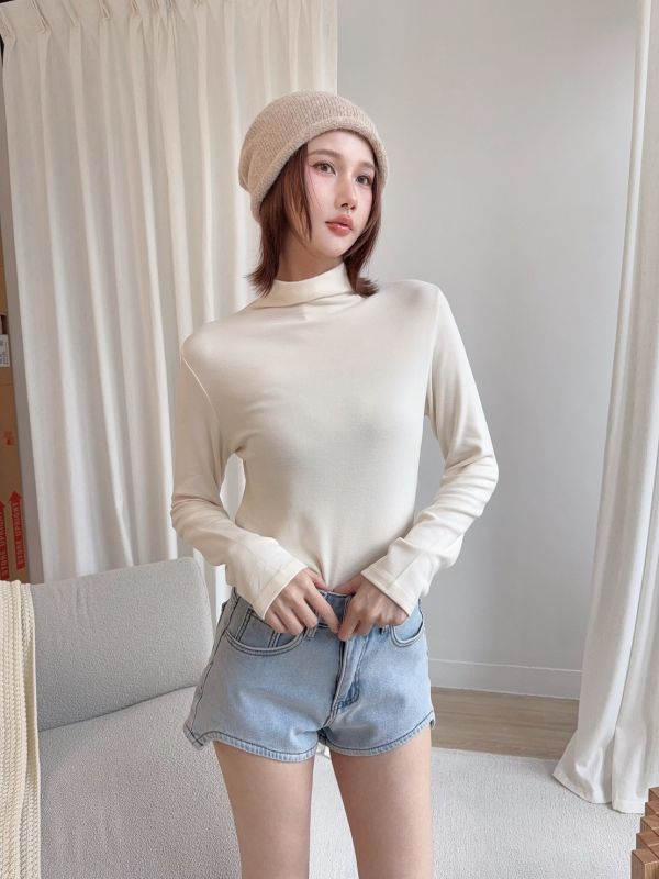 高級羊絨立領打底上衣 