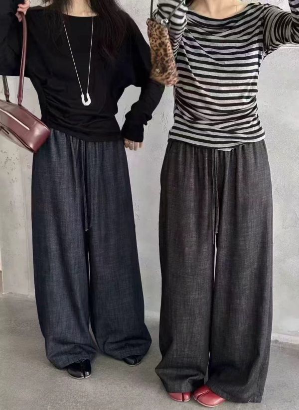 -秋冬新品-仿牛仔落地褲 