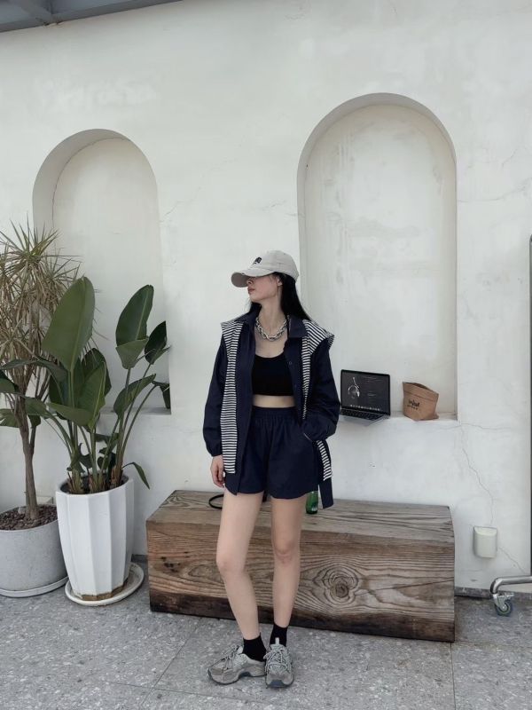 -必收款-襯衫短褲套裝 