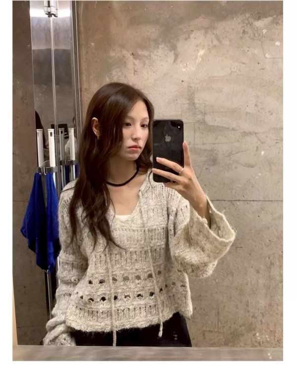 鏤空針織上衣 針織上衣