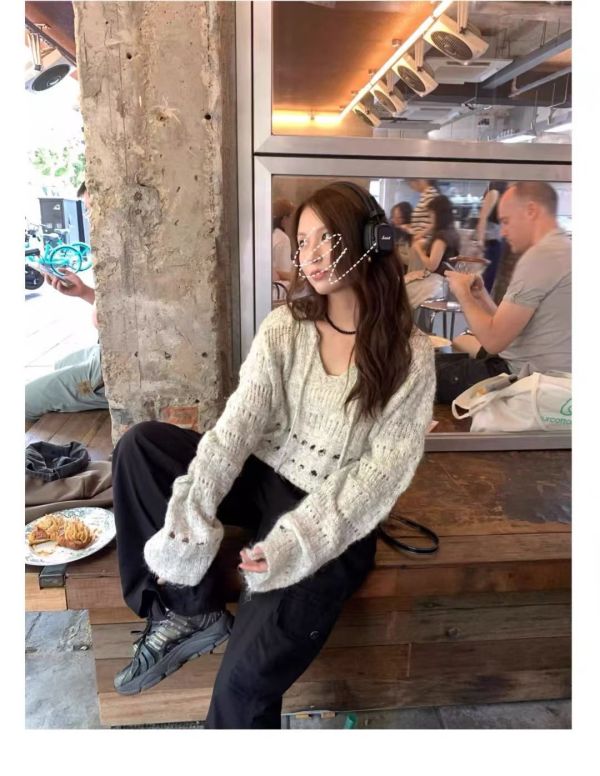 鏤空針織上衣 針織上衣