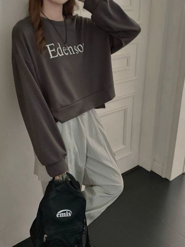 -秋冬新品-字母太空棉上衣 