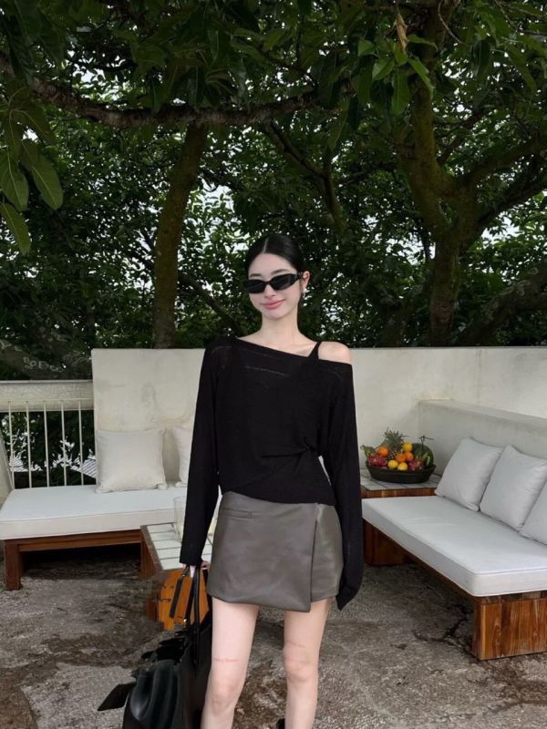 鏤空針織兩件式上衣 針織上衣