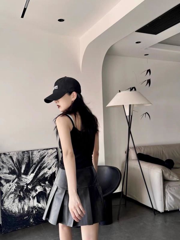 彈性/假2件羅紋吊帶背心 