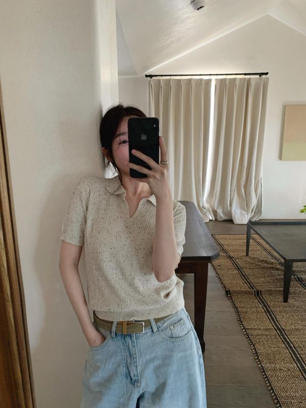 薄款針織短版上衣 ｜女生百搭顯瘦上衣 