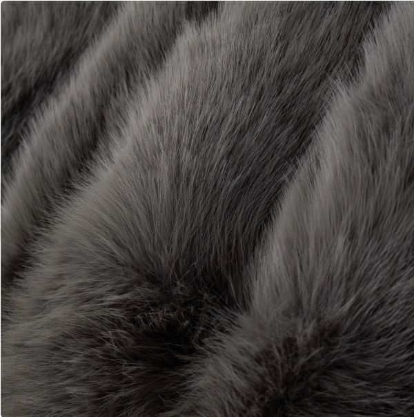 灰調仿皮草短版外套 