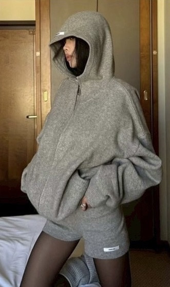 連帽短褲套裝 