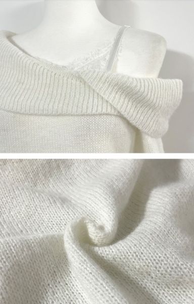 -甜美風-蕾絲斜肩針織衫 斜肩上衣
針織上衣
蕾絲上衣
甜美上衣
約會上衣