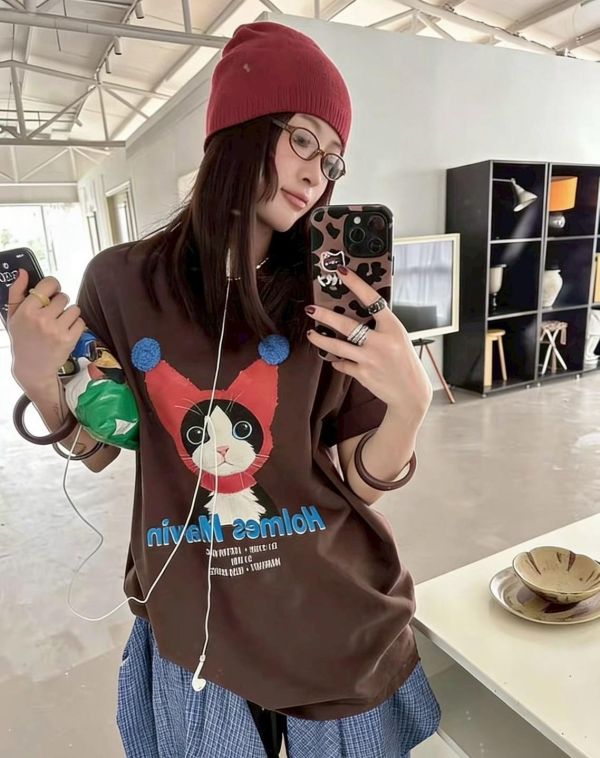 NEW ｜貓咪立體毛球T 