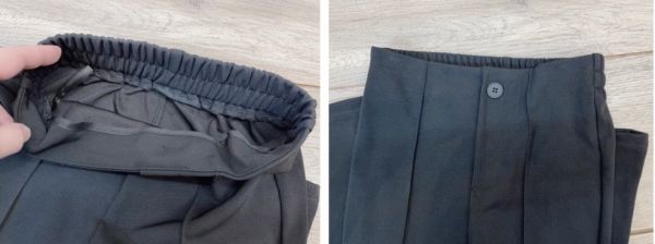 後鬆緊帶壓線喇叭褲 秋冬必備單品、顯瘦款喇叭長褲