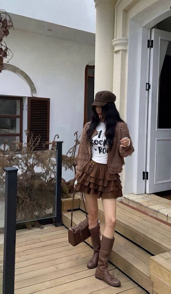 歐美感鏤空編織針織開衫 