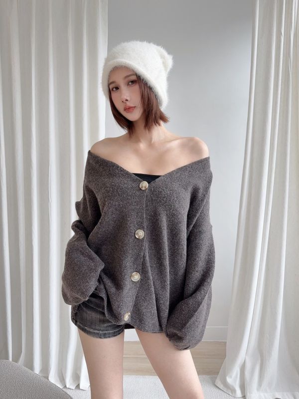 暖糯混羊毛針織外套 