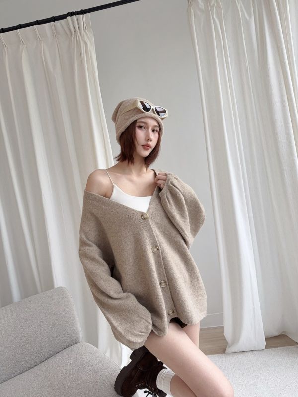 暖糯混羊毛針織外套 