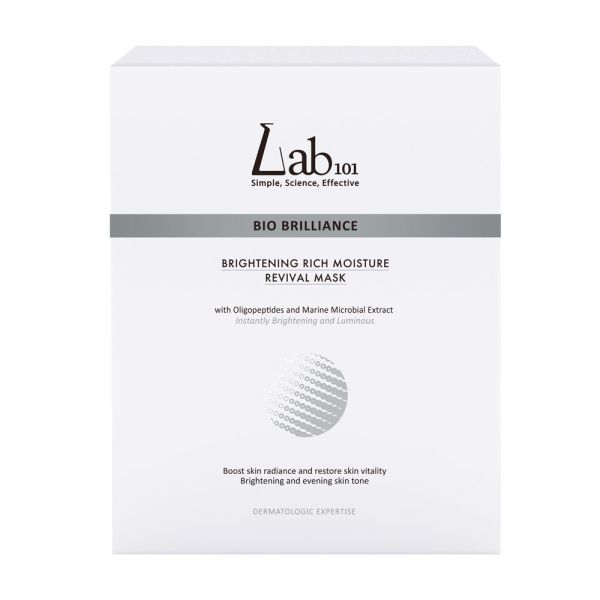 Lab101 臻白透亮修護滋養面膜23g(3入) Lab101 修護面膜、亮白保濕面膜、寡肽乙基VC、光澤感面膜、深層修護、敏感肌保養、天絲面膜、美白修護推薦