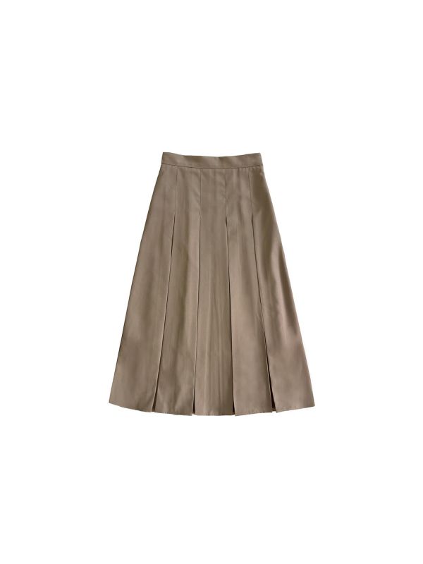 法式收腰百褶裙 百褶裙