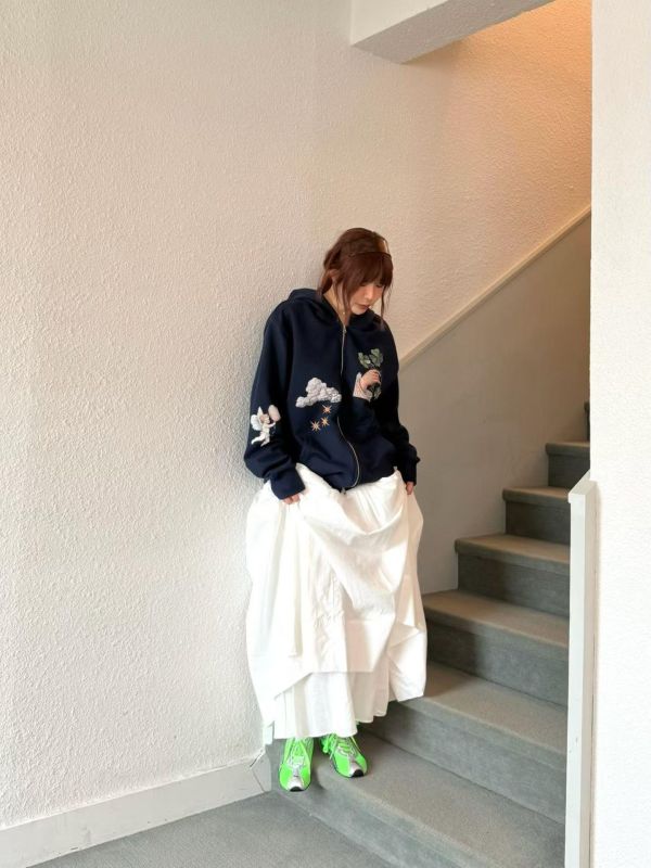 Azure細褶收腰長裙 百褶裙