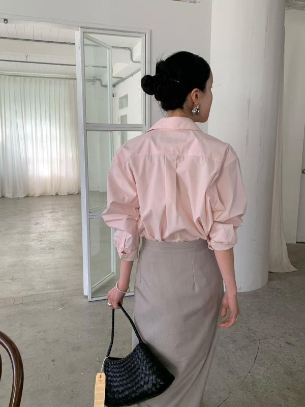 修身側開衩直筒西裝裙 西裝裙