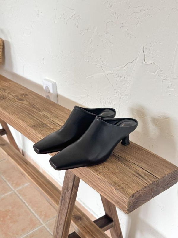 質感方頭低跟穆勒鞋 穆勒鞋 mules