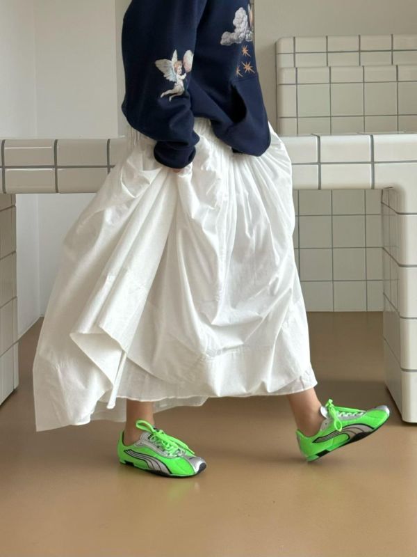 Azure細褶收腰長裙 百褶裙