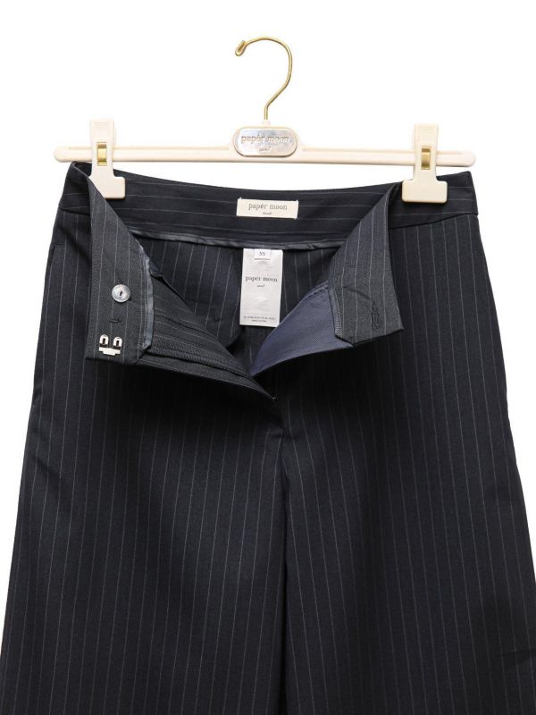 高腰修身條紋西裝褲 條紋西裝褲