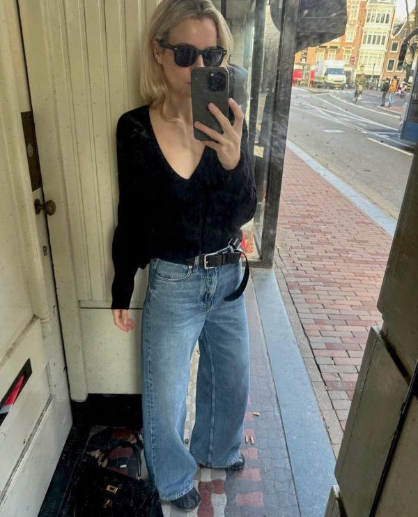 法式慵懶V領針織 針織V領