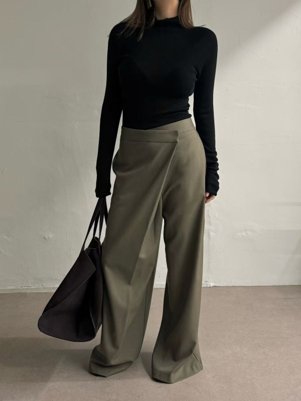 立領貼膚細針織長袖 