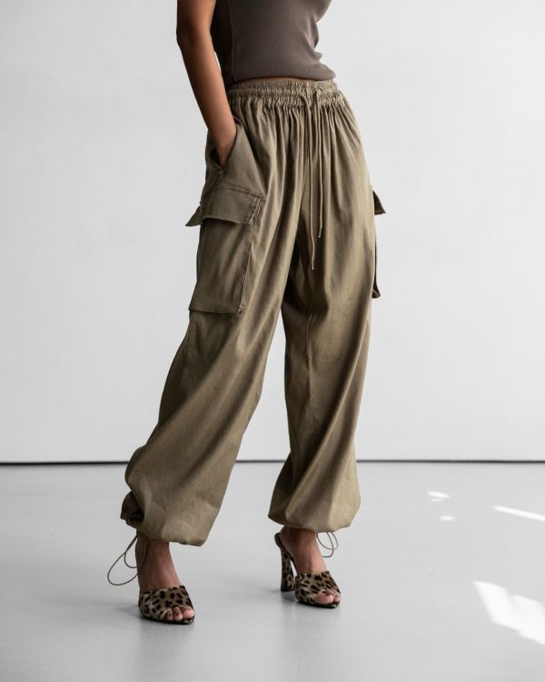 率性設計感抽繩工裝褲 工裝褲