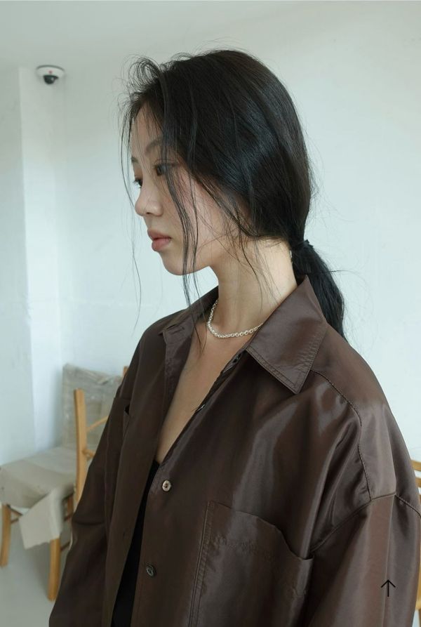 凜色金屬光澤襯衫 光澤襯衫