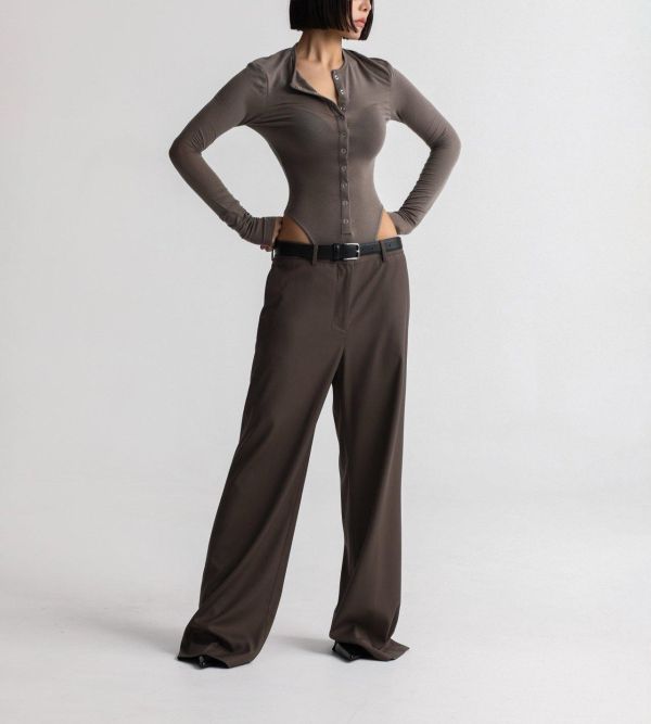 排釦連身body上衣 body上衣