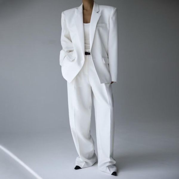 寬版高腰西裝褲 西裝褲