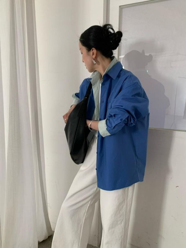 經典寬版抗皺襯衫 襯衫