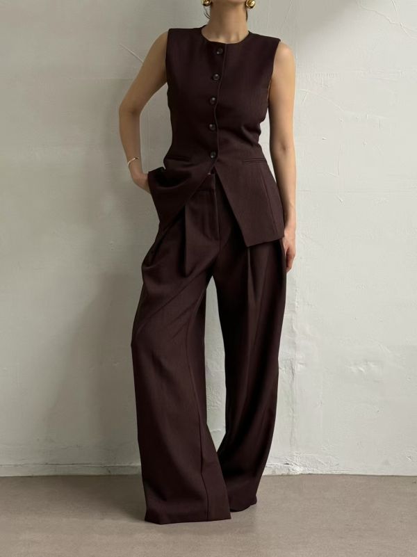 L’Arc 寬版打褶西褲 打褶西褲