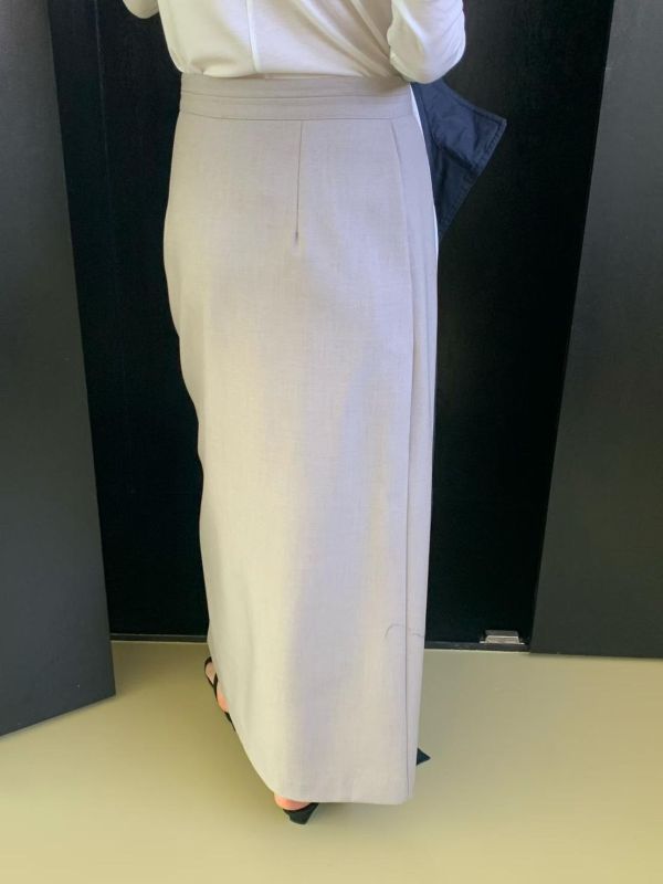 修身側開衩直筒西裝裙 西裝裙