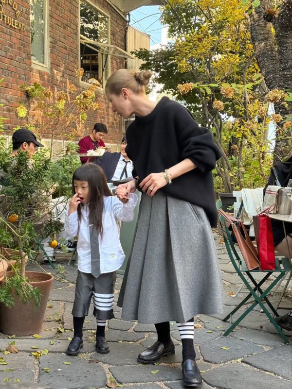 立體打褶毛呢裙 長裙 百褶裙